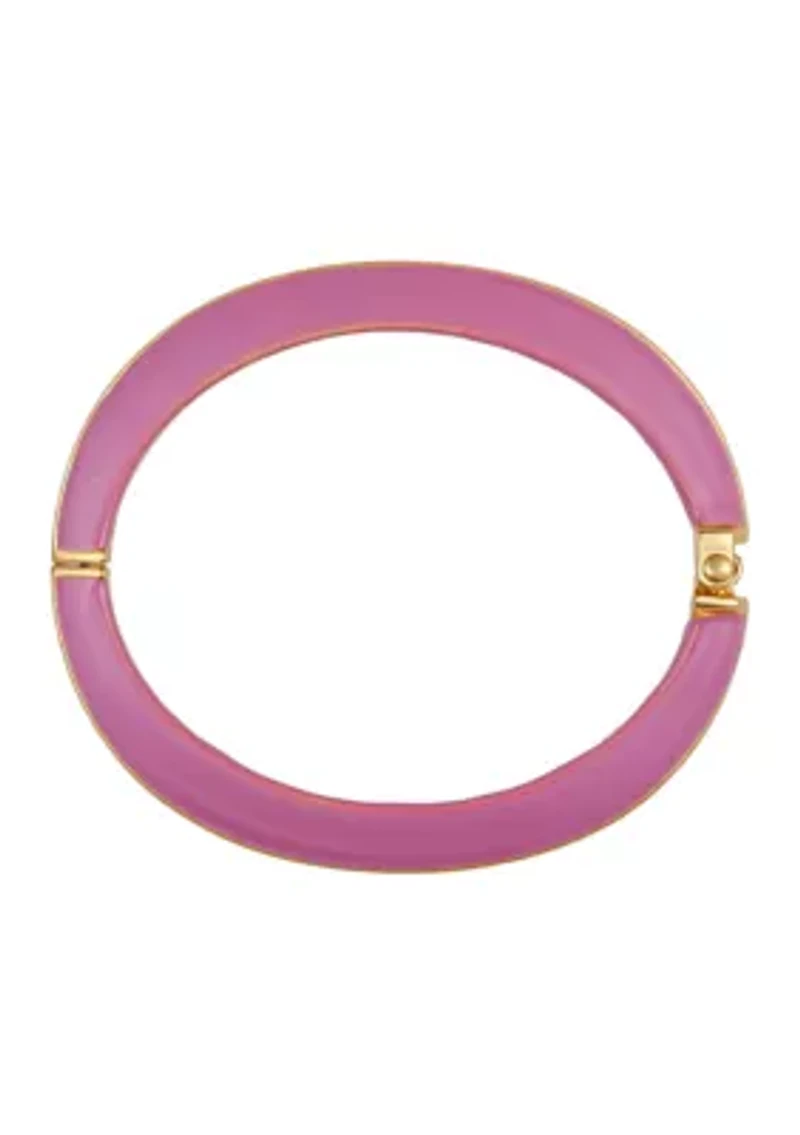 Gold Tone Hinge Cuff Bracelet