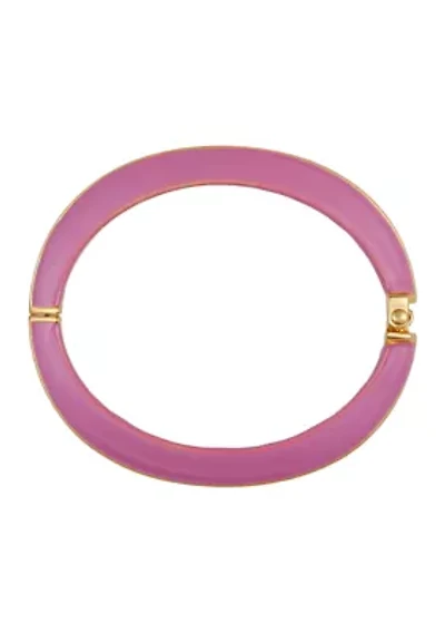 Gold Tone Hinge Cuff Bracelet