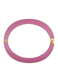 Gold Tone Hinge Cuff Bracelet