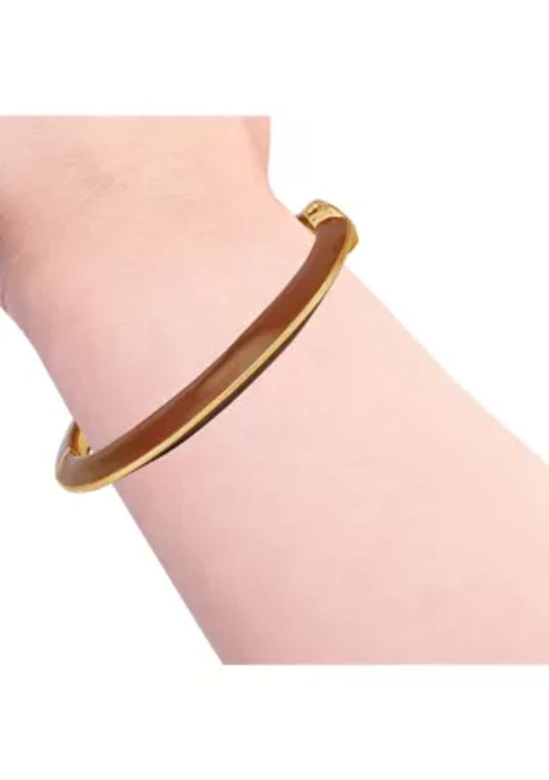 Gold Tone Hinge Cuff Bracelet