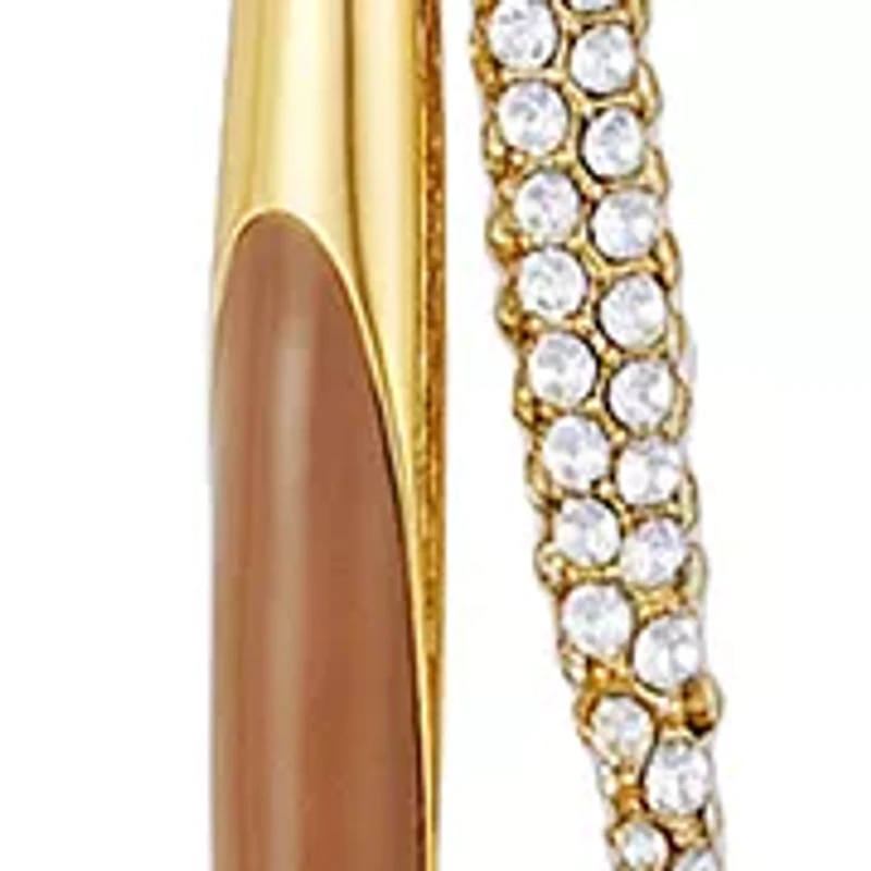 Double Pendant Gold Tone Necklace