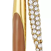 Double Pendant Gold Tone Necklace