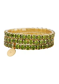 Gold Plated Stretch Bracelet Set