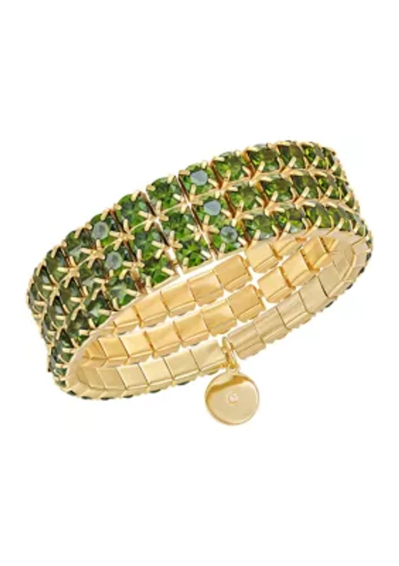 Gold Plated Stretch Bracelet Set