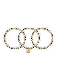 Gold Plated Stretch Bracelet Set