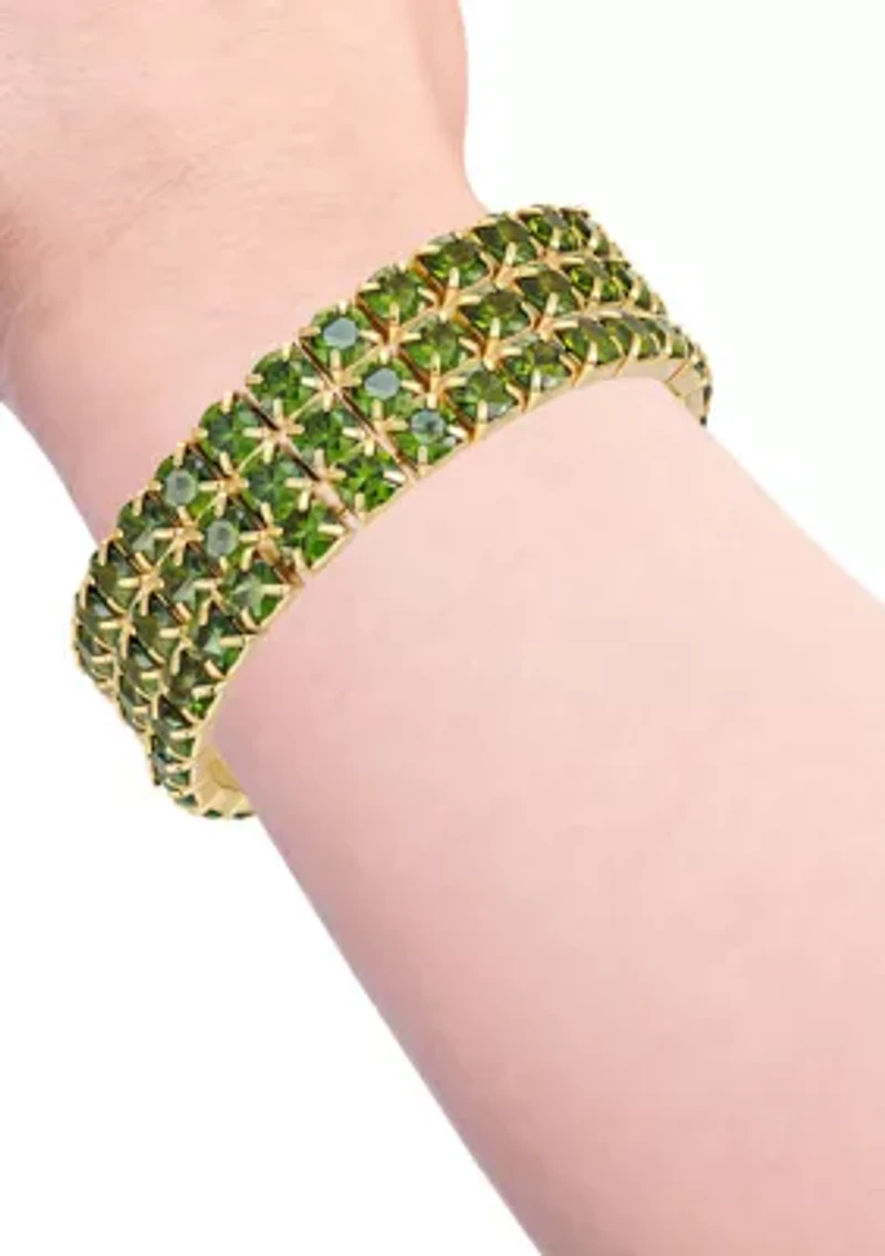 Gold Plated Stretch Bracelet Set