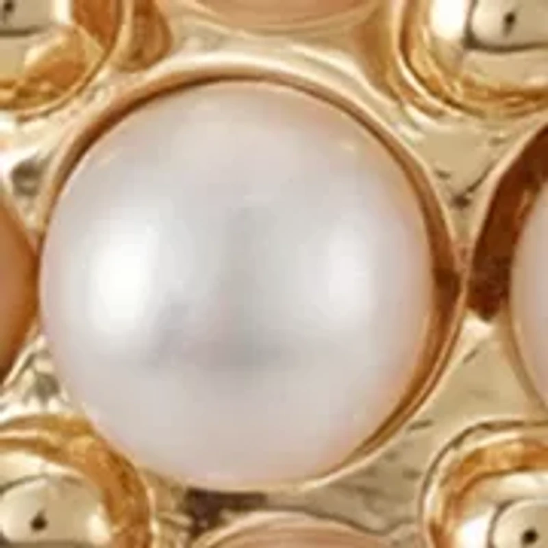 White Gold Tone Drop Earrings