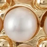 White Gold Tone Drop Earrings