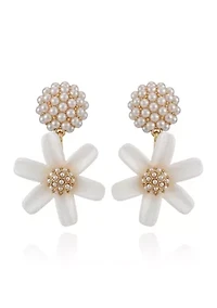 Daisy Pearl Drop Earrings 