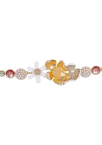 Floral Charm Bracelet