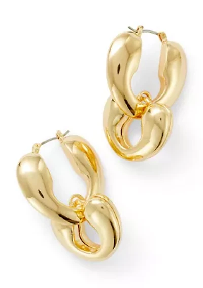 Intertwined Hoop Drop Earrings