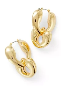 Intertwined Hoop Drop Earrings 