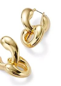 Intertwined Hoop Drop Earrings 