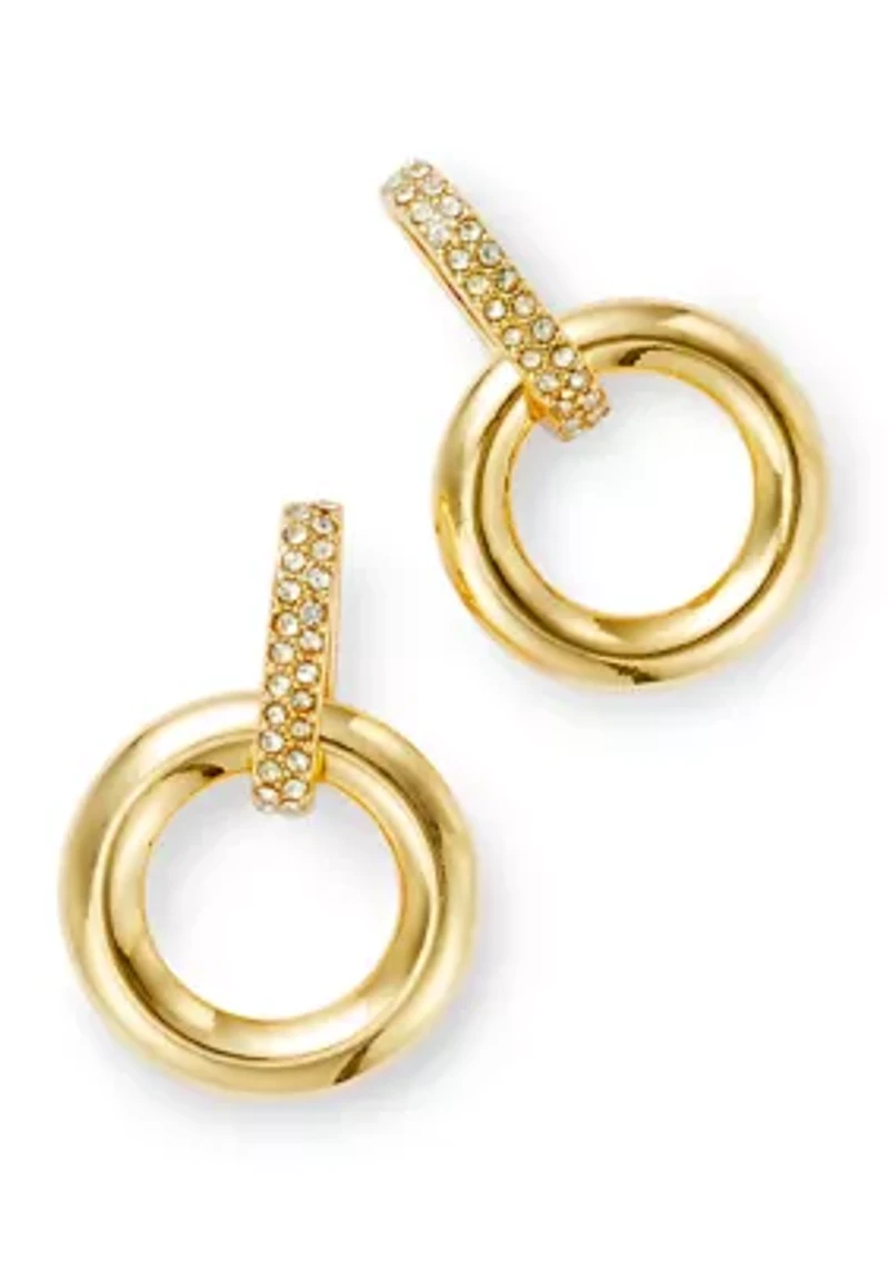 Pavé Small Door Knocker Earrings