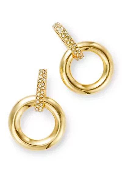 Pavé Small Door Knocker Earrings