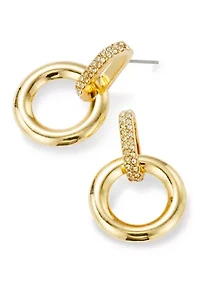 Pavé Small Door Knocker Earrings 