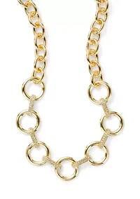 Chain Linked Pavé Frontal Necklace