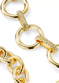 Chain Linked Pavé Frontal Necklace