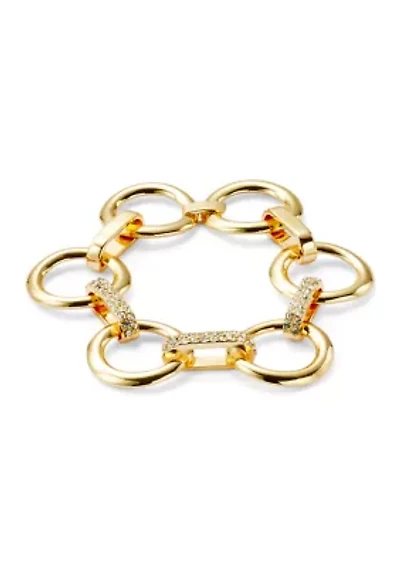 Circle Crystal Linked Bracelet