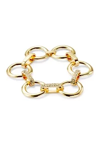 Circle Crystal Linked Bracelet