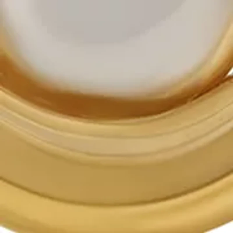 Pearl Center C Hoop Gold tone Earring