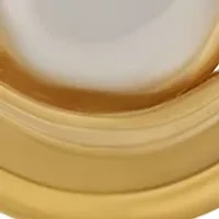 Pearl Center C Hoop Gold tone Earring