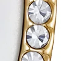 Crystal Pavé White Button Earrings 