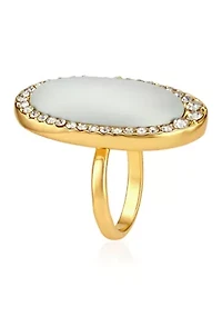 Stone Crystal Pavé Statement Ring