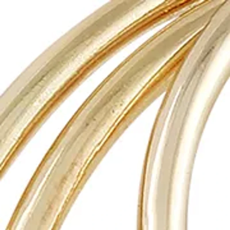 Gold Tone Orbital Hoop Earrings