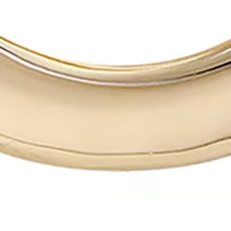 Gold Double Oval Hoop Earrings