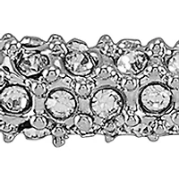 Silver and Crystal Link Cuff
