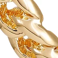 14K Gold Frozen Chain Hoop Earring