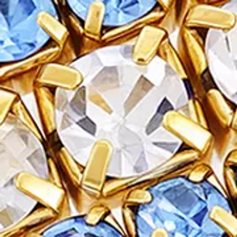 14K Gold Plated Blue Stretch Bracelet Set