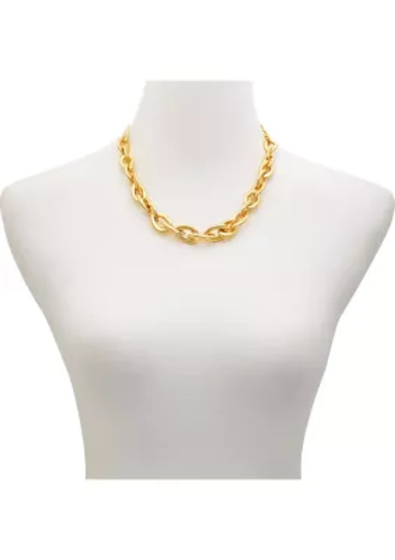 Gold-Tone Chunky Chain Necklace
