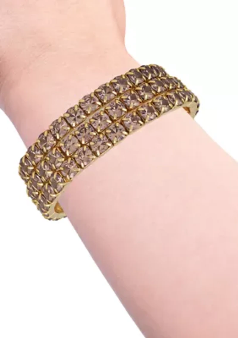 Cubic Zirconia Trio Stretch Bracelet Set