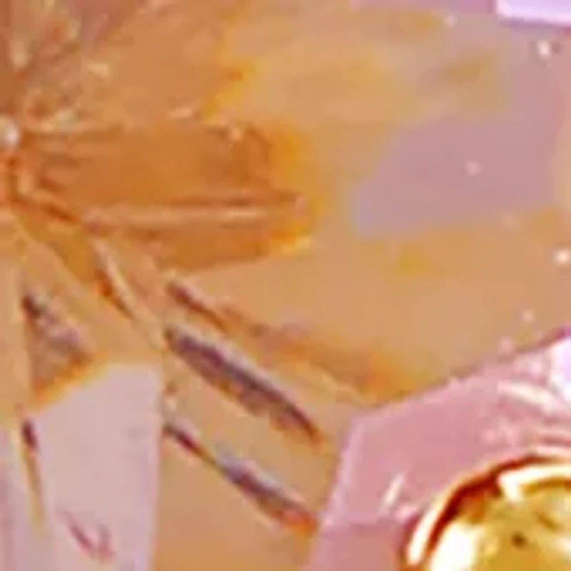 Gold Tone Pink Post Back Earrings