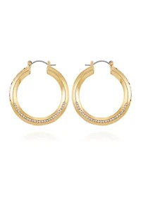 Gold Tone Hoop Earrings