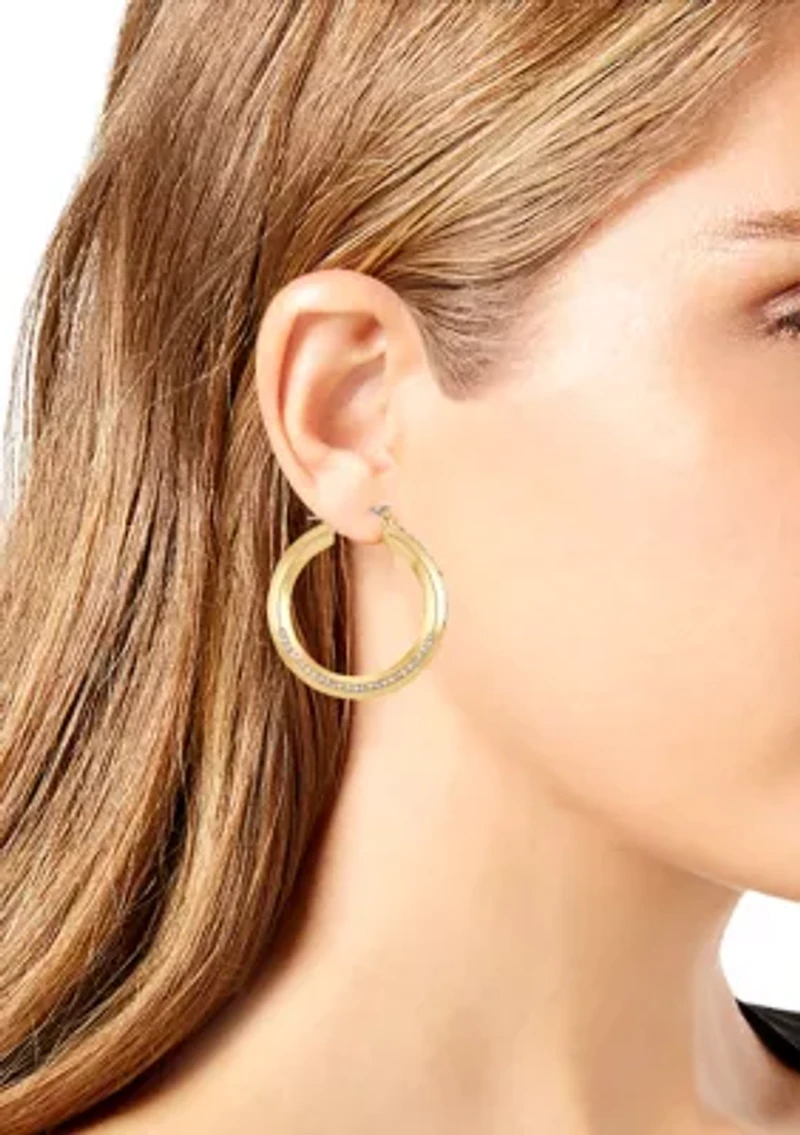 Gold Tone Hoop Earrings
