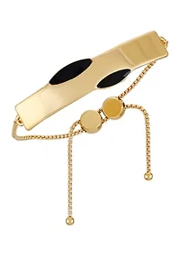 Gold Plated Black Slider Bracelet