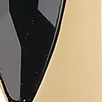 Gold Plated Black Hoop Earrings