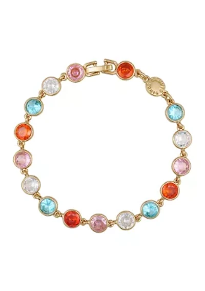 Gold Plated Multi Cubic Zirconia Tennis Bracelet