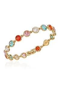 Gold Plated Multi Cubic Zirconia Tennis Bracelet