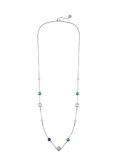 Multicolor Pearl Bead Long Necklace