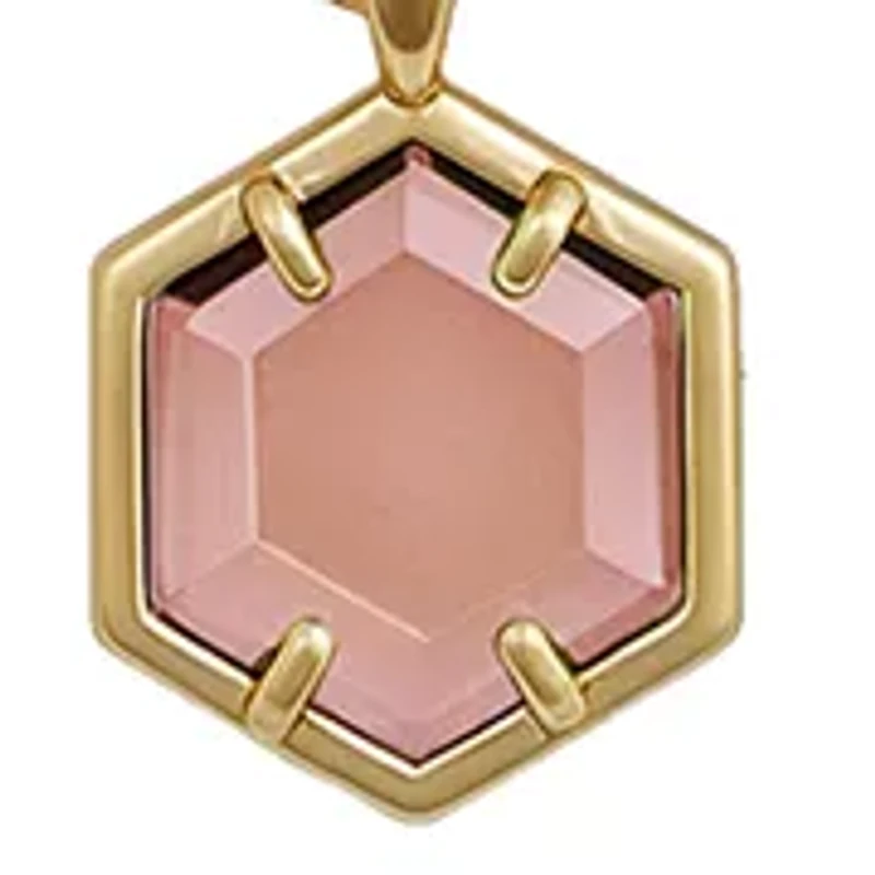 Gold-Tone Layered Burgundy Stone Crystal Charm Necklace Set