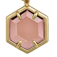 Gold-Tone Layered Burgundy Stone Crystal Charm Necklace Set