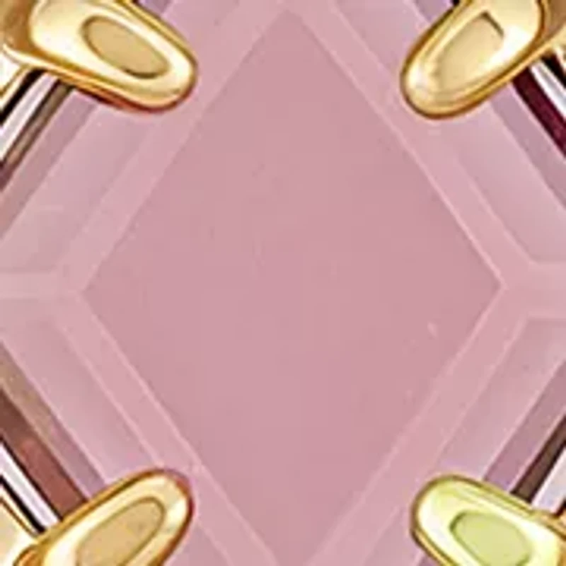 Gold-Tone Diamond Shaped Drop Earrings