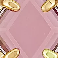Gold-Tone Diamond Shaped Drop Earrings