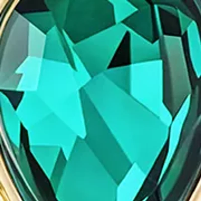 14K Gold Plated Green Stone Earrings