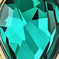 14K Gold Plated Green Stone Earrings