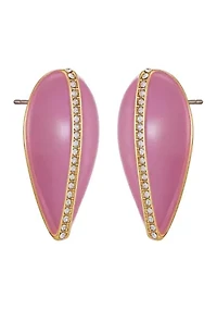Pink Crystal Post Top Earrings